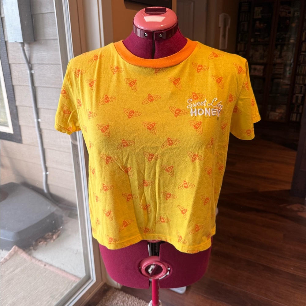 Sweet Like Honey Yellow Cropped T-shirt